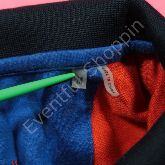 Bugatchi Uomo Polo Shirt Mens M Orange 1/4 Zip Short Sleeve Mesh Cotton - Picture 7 of 8